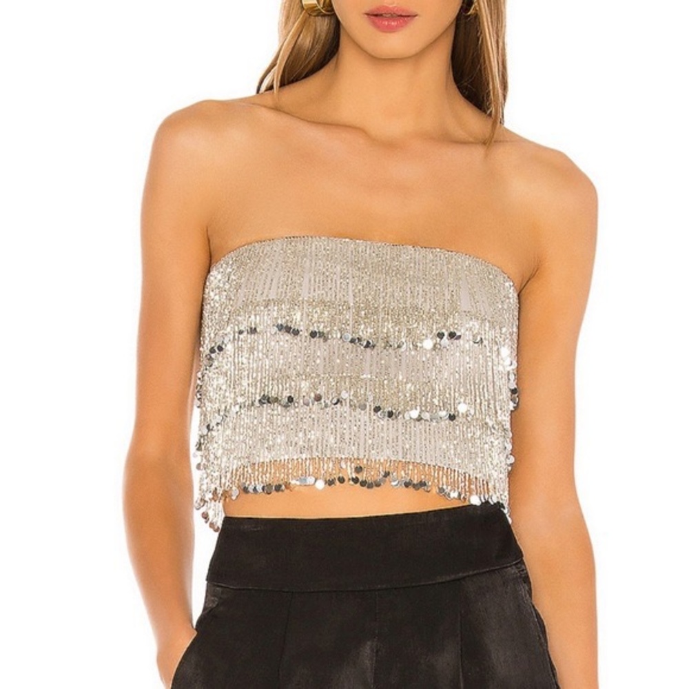 ISO!!!!! In Search Of NBD Ouroboros Embellished Top Silver. NOT FOR SALE!